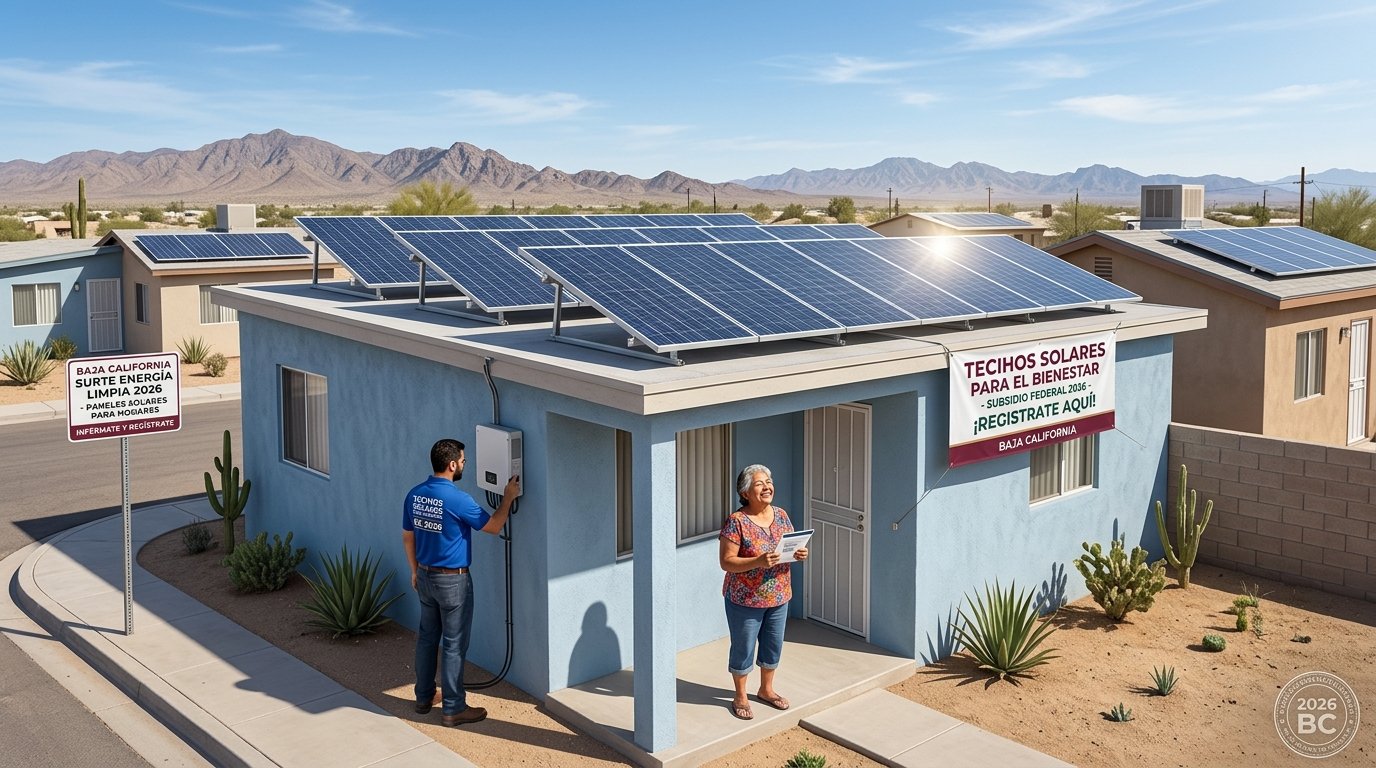 Techos Solares para el Bienestar en Baja California 2026 paneles solares subsidiados, requisitos y registro