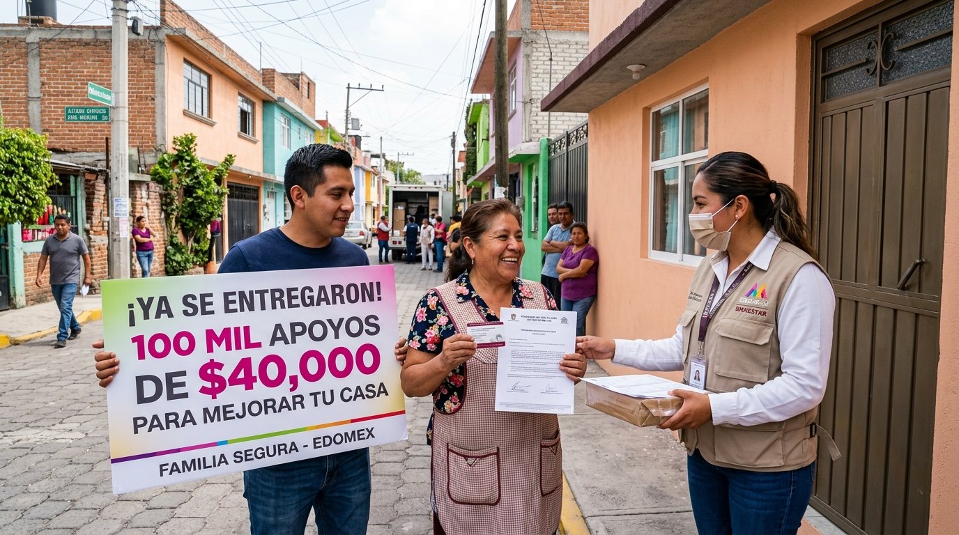 ¿Vives en el oriente del Edomex Ya se entregaron 100 mil apoyos de 40 mil pesos para mejorar la casa así llega a tu colonia